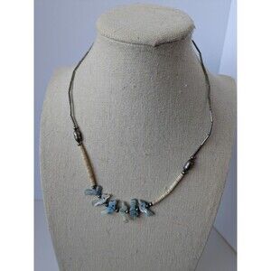 Carved Blue Birds Silvertone Necklace